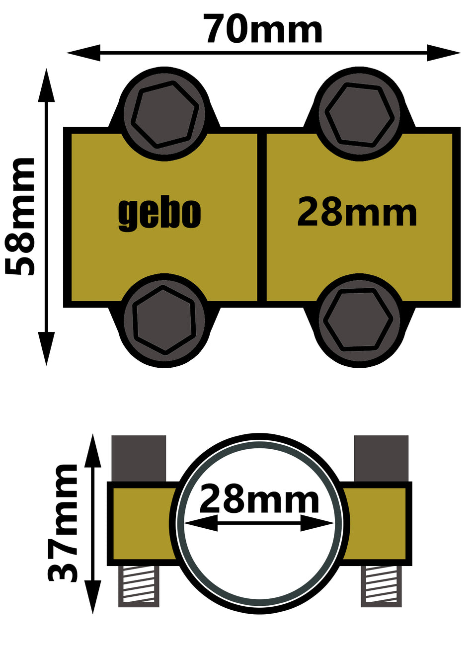 Copper Pipe 28mm Leak Repair Clamps Antileak Fittings Water Hole Leak Fix