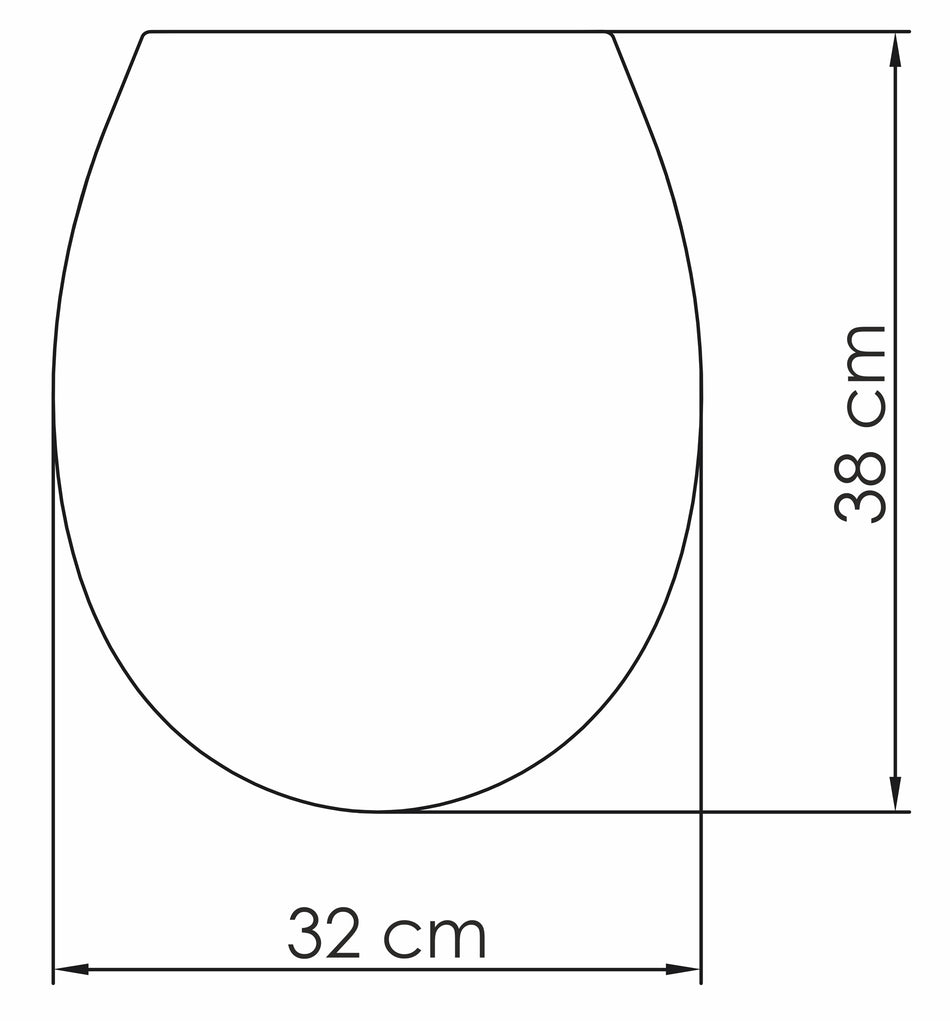 'Seashell' WC Seat Sticker Toilet Lid Cover Bathroom Art 32x38cm