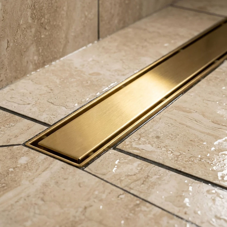Duschrinne Gold 800mm Edelstahl