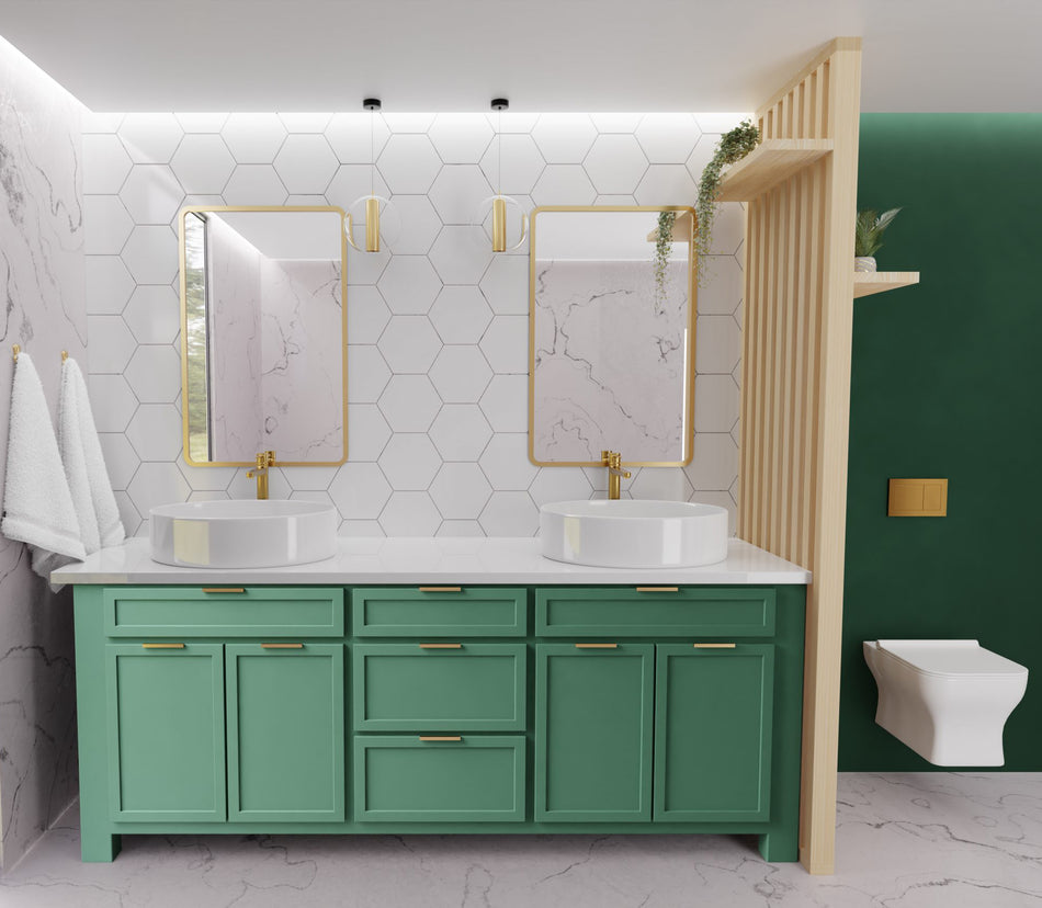 Tall Gold Brass Bathroom Basin Tap Sink Faucet Single Lever Standing Mixer