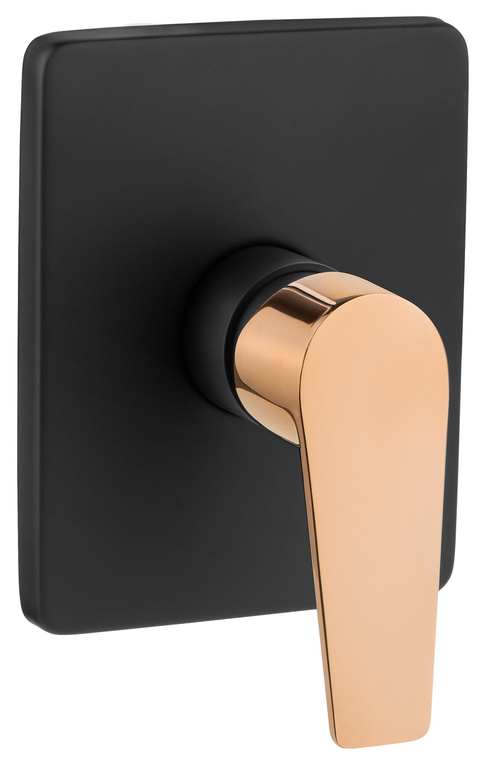Black/Rose Gold Brass Wall Concealed Shower Mixer Simple Tap Single Lever