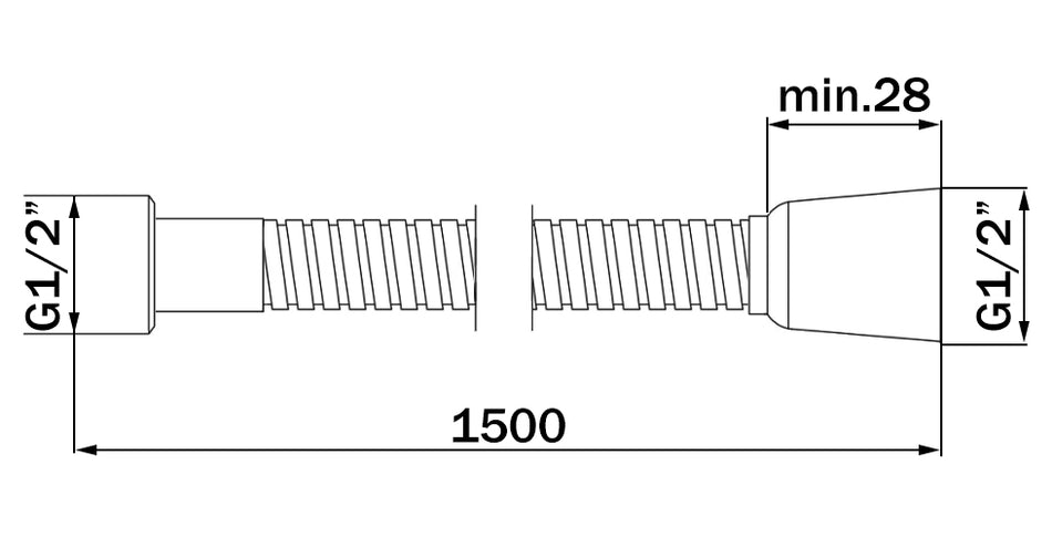 150cm Long Gold Shower Hose Replacement Flexible Pipe Bathroom Handle