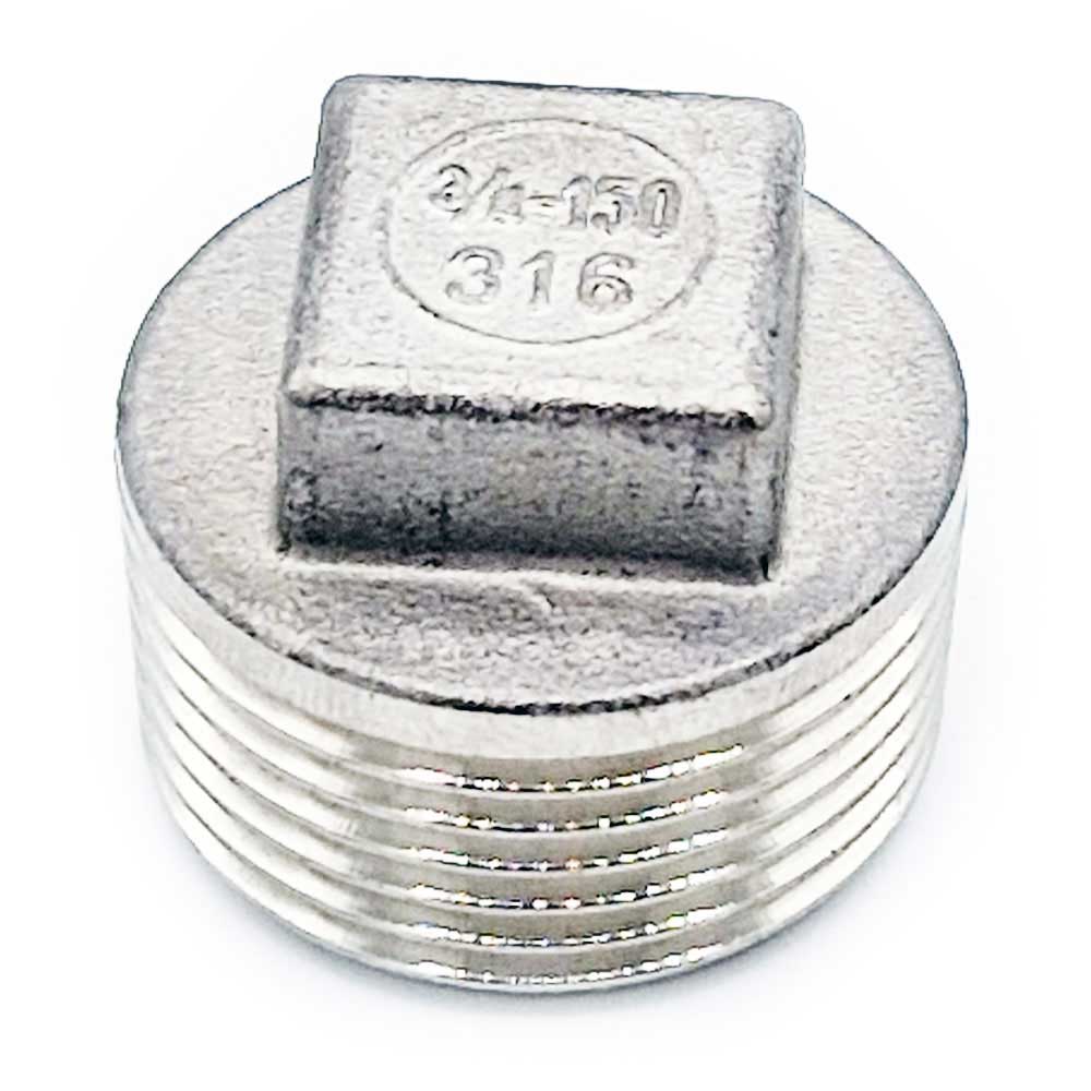 Plug Square Head From Rms G3/4 BSP Male Square Head Plug 316 Stainless Steel – PEPTE.eu