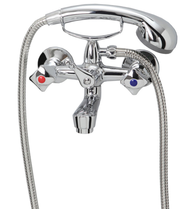 Robinet Mitigeur Baignoire Chrome Mural Traditionnelle