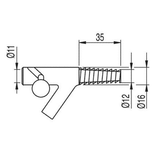 Long Threaded Wine Barrel Tap Alcohol Pouring Chrome Plated Brass with Handle