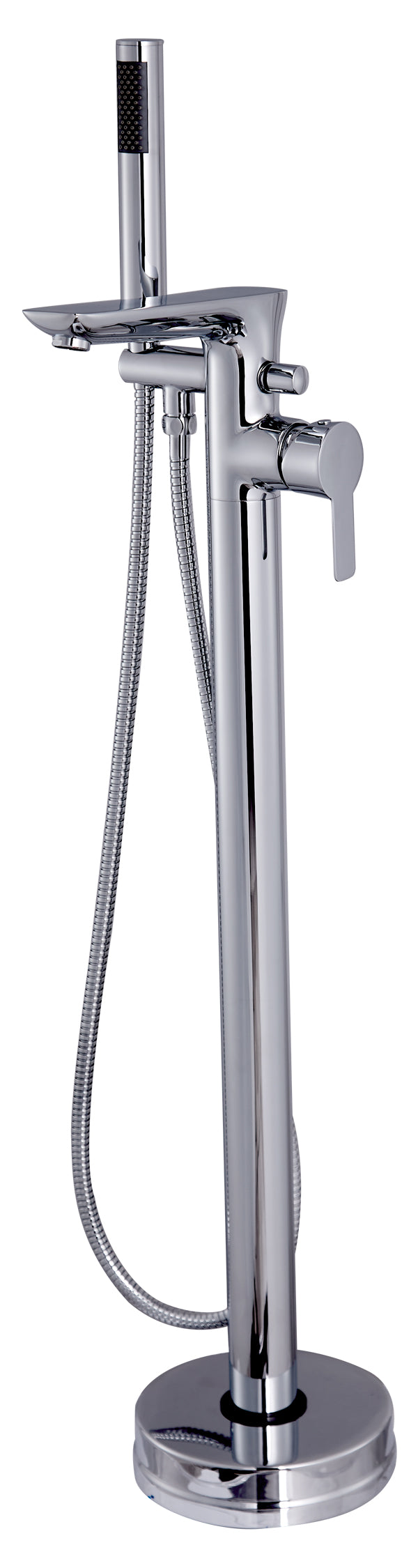 Freestanding Chrome Bath Tap Single Lever Bathtub Tall Faucet Shower Mixer