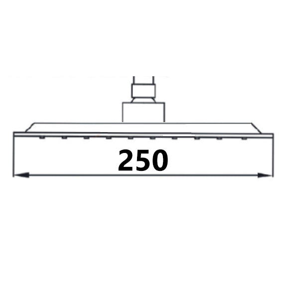 Square Rainfall Black ABS Movable Spare Replacement Part for Shower Column