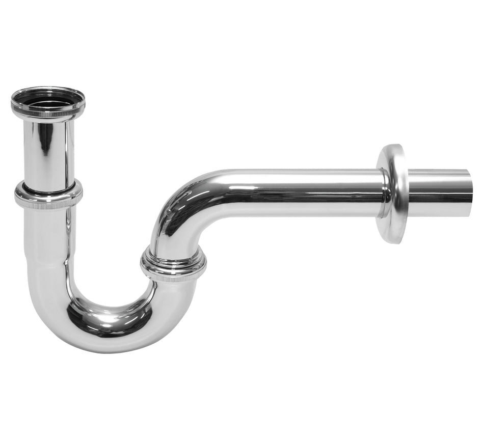 P-Trap Drain Bathroom Sink Standard Waste Chromed Metal Kit Basin Sink