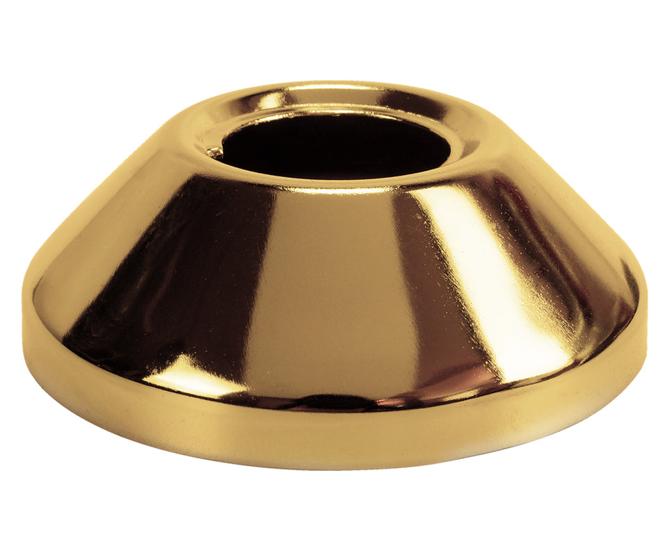 Gold Finished Steel Pipe Cover Collar Cone 3/4" (25mm) 25mm Height