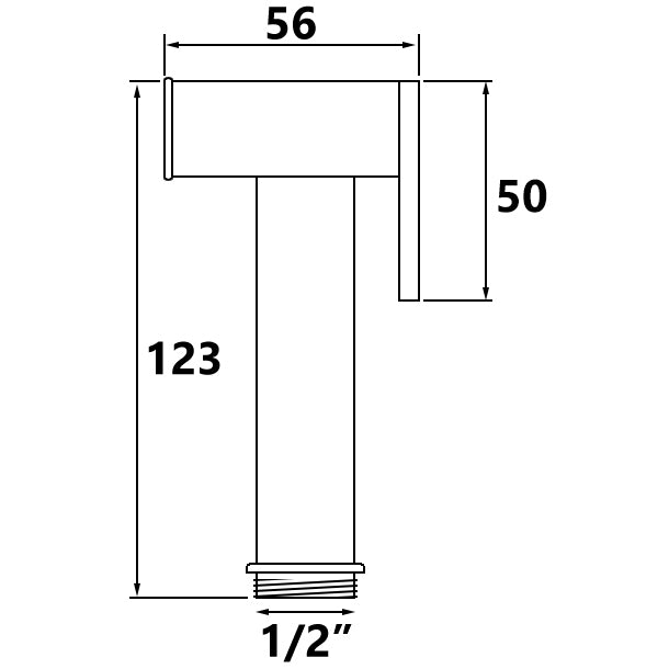 Black Bidet Tap Head Spray Handle In-Wall Bathroom Shower Mixer Replacement