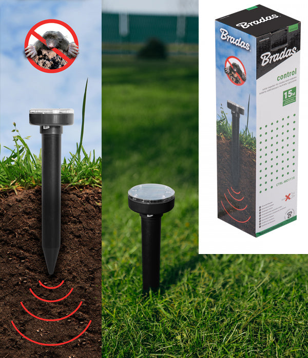 Anti Rodent Repeller Drives Away Moles Solar Energy Battery ABS Plastic Body