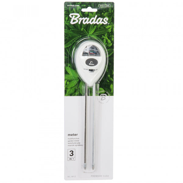 Oval Traditional Analog 3-Funtions Meter Soil pH Acidity Insolation Moisture Check