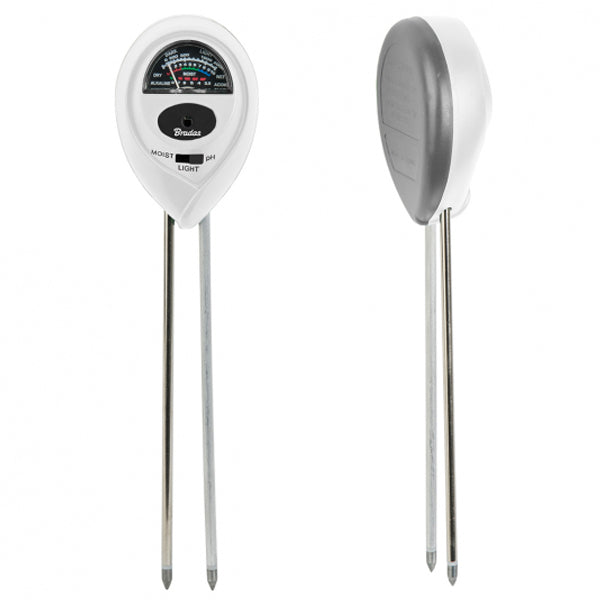 Oval Traditional Analog 3-Funtions Meter Soil pH Acidity Insolation Moisture Check