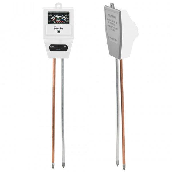 Square Traditional Analog 3-Funtions Meter Soil pH Acidity Insolation Moisture Check