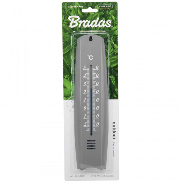 Gray Plastic Outside Window Thermometer -25/50°C Traditional Temperature Measure