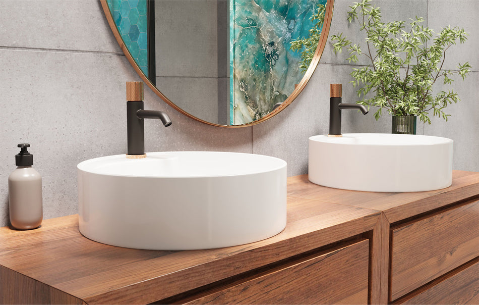 Black/Rose Gold Brass Tap Bathroom Basin Faucet Engraved Handle Mixer