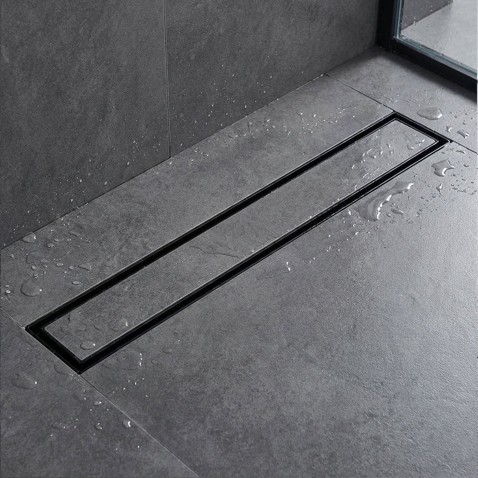 100cm Shwarzfarben Rostfreier Stahl Badezimmerboden Lineares Duschabflussblech