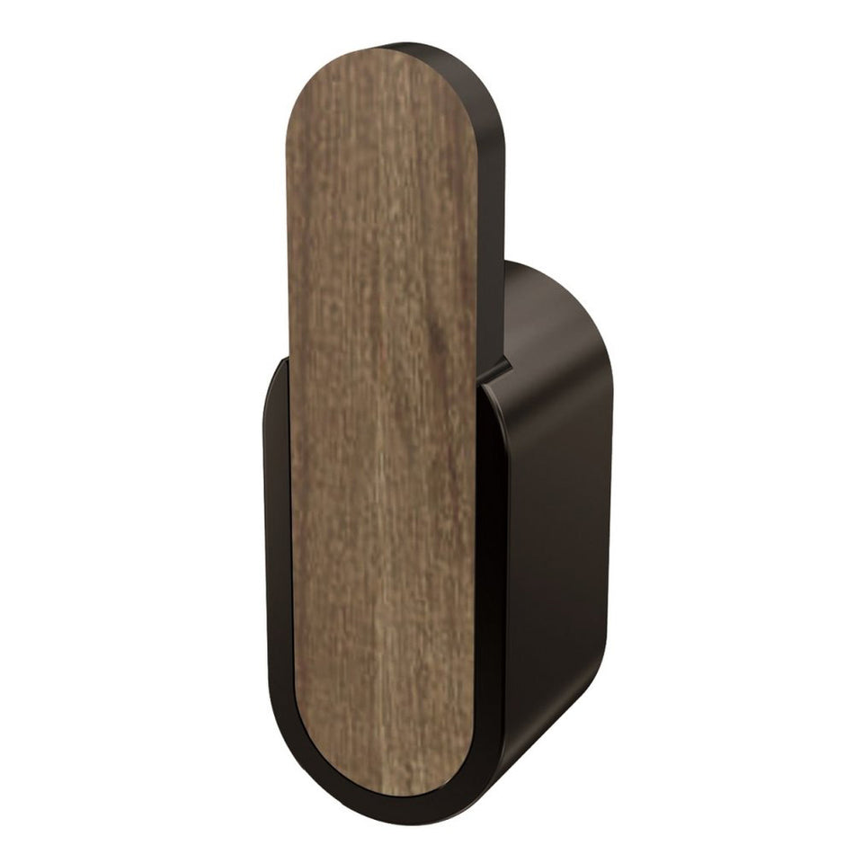 Matte Black/Brown Single Hook Towel Hanger Wall Mounted WC Bathroom Accessories