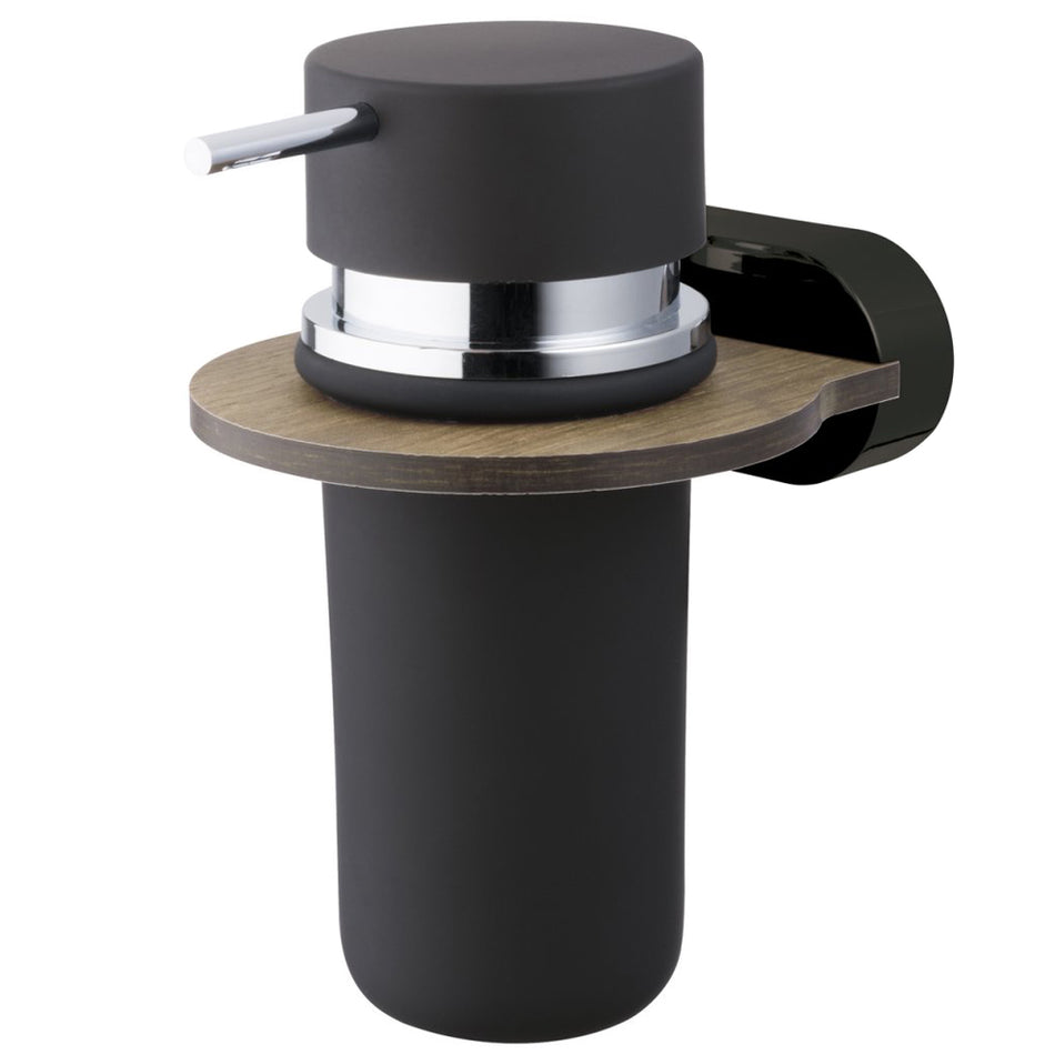 Matte Black/Brown Liquid Soap Dispenser Tank Wall Mounted WC Bathroom Accessories