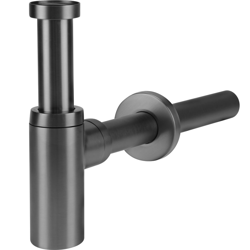 Graphite Colour Finished Bathroom Basin Drain Waste Bottle Sink Outlet Siphon