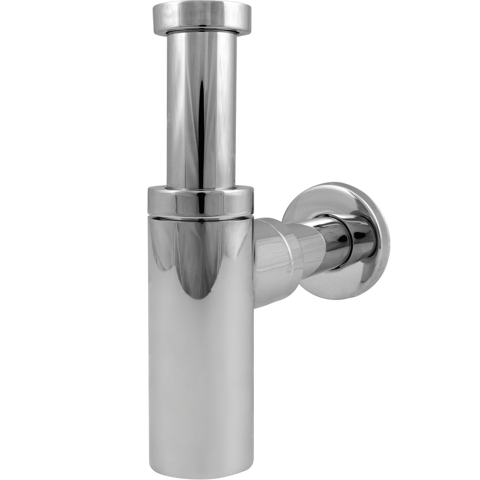 Chrome Colour Finished Bathroom Basin Drain Waste Bottle Sink Outlet Siphon