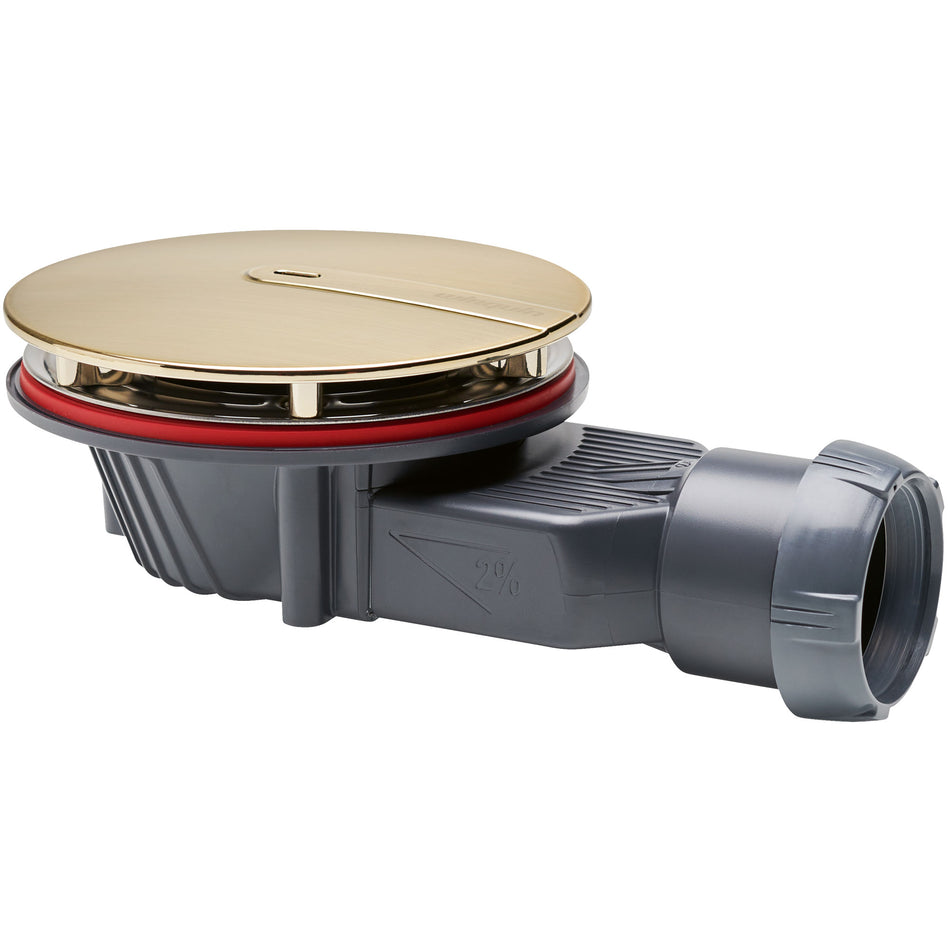 Gold Dome DN40 Slim Shower Drain Waste Trap Super Flat Cup-Connection 24l/min