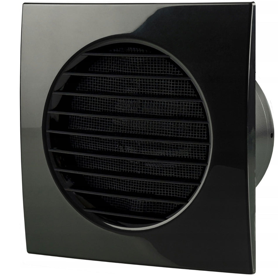 Humidity Sensor 100mm Black Wall/Ceiling Extractor Ventilation Fan Ball Bearings