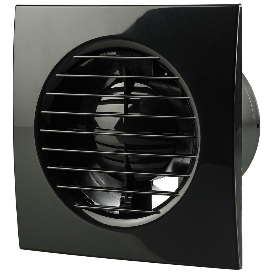 Timer 100mm Black Wall/Ceiling Extractor Ventilation Fan Ball Bearings