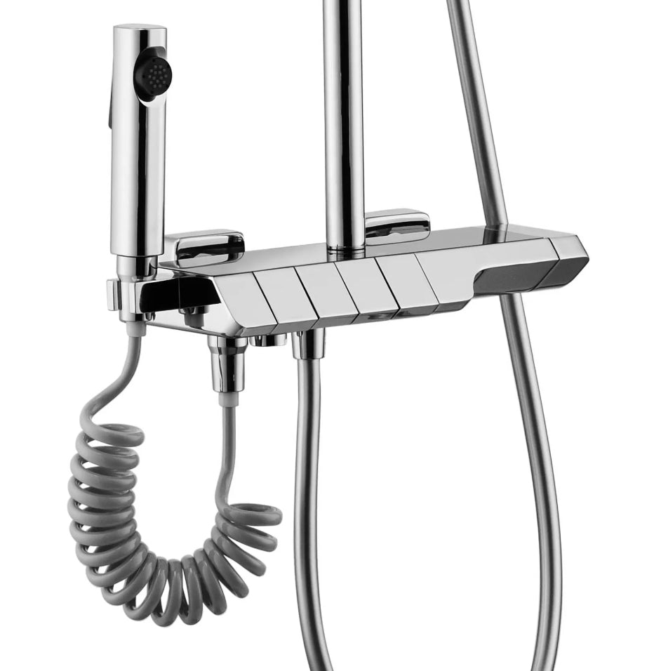 Chrome Thermostatic Shower Mixer Rainfall REA ROB