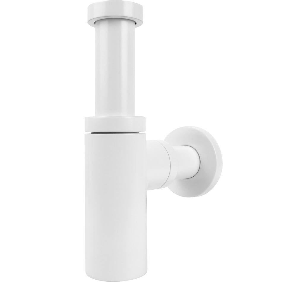 White Colour Finished Bathroom Basin Drain Waste Bottle Sink Outlet Siphon