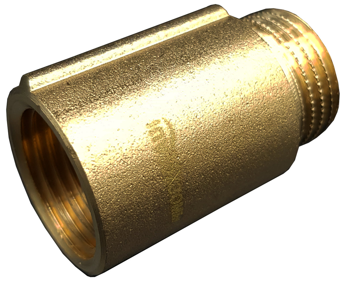 Timber Thread Extender 30mm x 1/2 Inch Tap Pipe Thread Extension Female x Male Cast Iron Brass ...