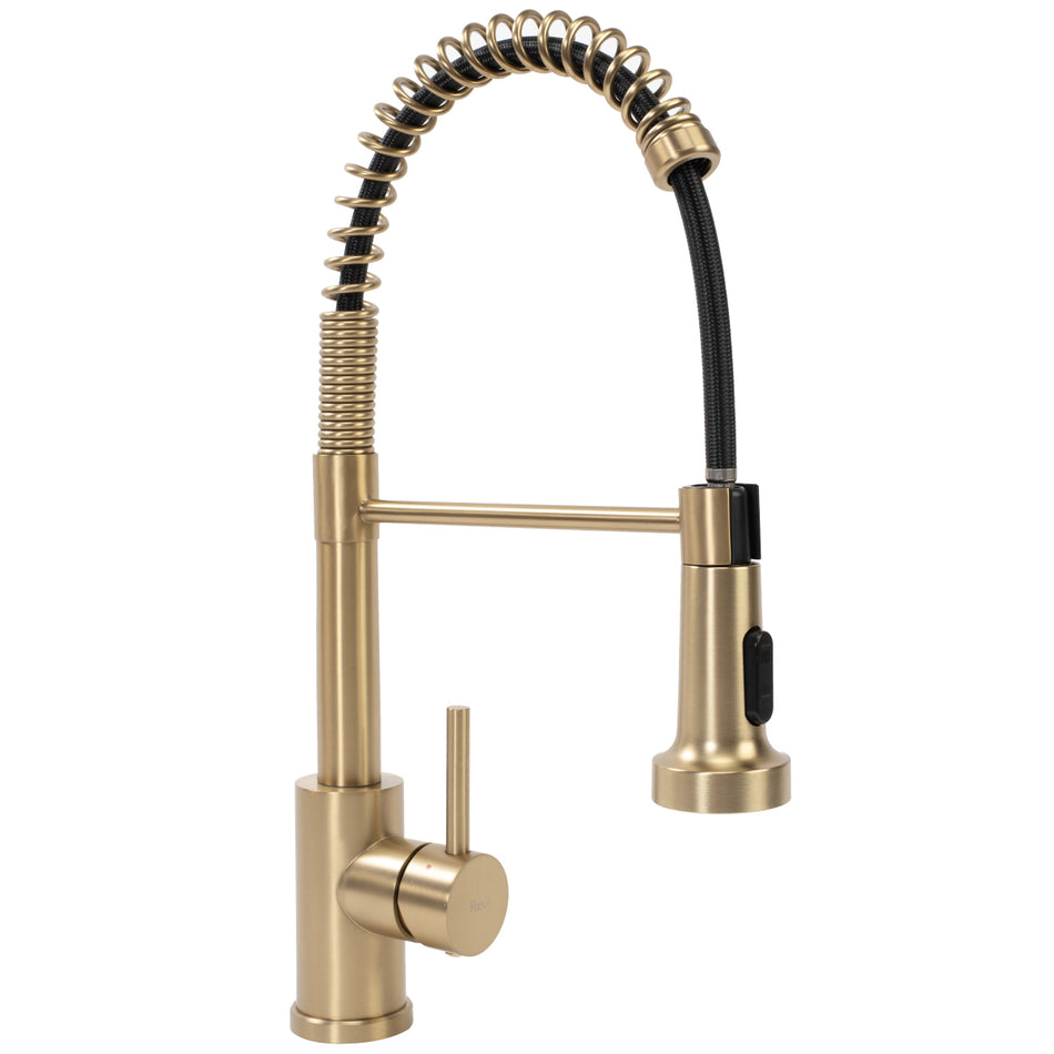 Kitchen Faucet REA Colin Gold Pull-Out Spout Deck Mounted